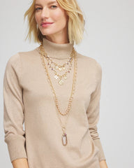 Convertible Pink & Gold Beaded Necklace Pink - Chico's
