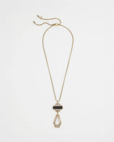 Adjustable Amulet Pendant Necklace Black/Gold - Chico's