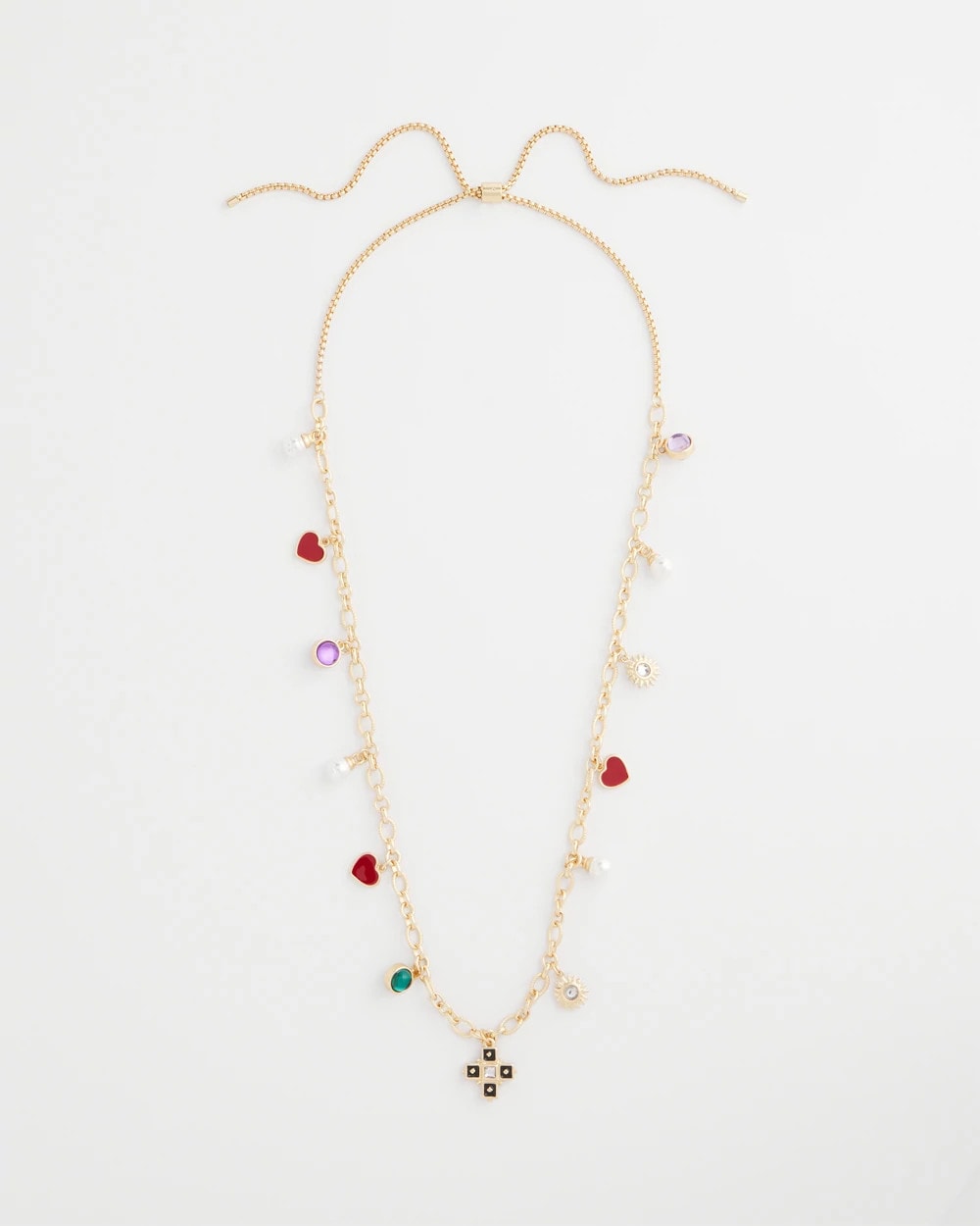Adjustable Charm Necklace Multi - Chico's