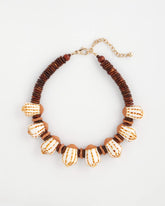Shell & Wood Bib Necklace Neutral - Chico's