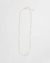 White Beaded Single Strand Necklace White - Chico's