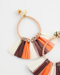 No Droop® Raffia Seed Bead Earrings Sunset Peach - Chico's