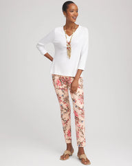 Short Pima 3/4 Sleeve Tee Alabaster - Chico's