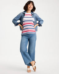 Cotton Button Trim Tank Passport Blue - Chico's