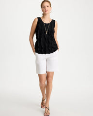 3-D Ruffled Tank Black - Chico's