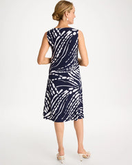 Jersey Knit Printed Shift Dress Passport Blue - Chico's