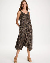 Rayon-Silk Asymmetrical Hem Dress Black - Chico's