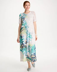 Jersey Knit Tropical Maxi Dress Alabaster - Chico's