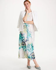 Jersey Knit Tropical Maxi Dress Alabaster - Chico's