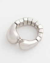 Curvy Silver Stretch Ring Silver - Chico's