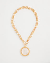 Reversible Swan Pendant Necklace Gold - Chico's