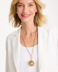 Reversible Swan Pendant Necklace Gold - Chico's