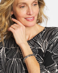 Silver Link Stretch Bracelet Silver - Chico's
