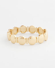 Textured Circle Stretch Bracelet Gold - Chico's