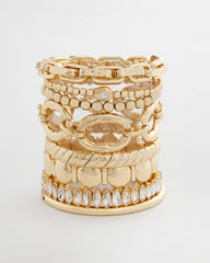 Textured Circle Stretch Bracelet Gold - Chico's