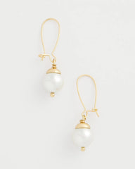 Mixed Metal Stud Earrings Pearl - Chico's