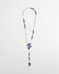 Blue Flower Long Y-Necklace Blue - Chico's