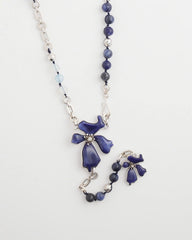 Blue Flower Long Y-Necklace Blue - Chico's