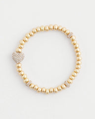 Gold Heart Stretch Bracelet Gold - Chico's