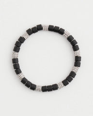 Black Barrel Bead Stretch Bracelet Black - Chico's
