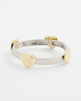 Mixed Metal Heart Stretch Bracelet Mixed Metals - Chico's