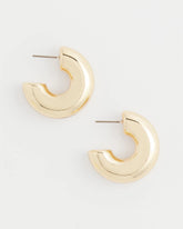 Gold Puff Hoop Earrings Gold - Chico's