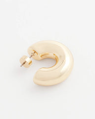 Gold Puff Hoop Earrings Gold - Chico's