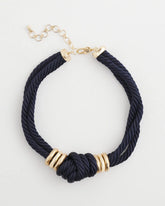 Navy Knot Rope Necklace Navy - Chico's