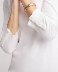 Pima Cotton Crewneck Button Tee Alabaster - Chico's