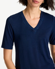 Cotton Slub V-Neck Tee Riviera Authentic - Chico's