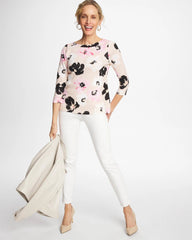 Printed Pima 3/4 Sleeve Tee Sweet Blossom - Chico's