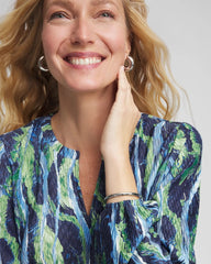 Ocean Plume Crinkle Top Passport Blue - Chico's