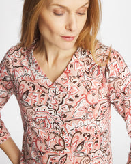 Pima 3/4 Sleeve Tee Rose Smoke - Chico's