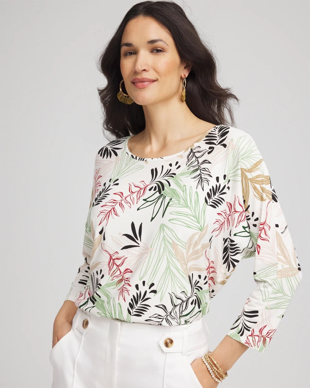 Touch of Cool™ Tapered Top Ecru - Chico's