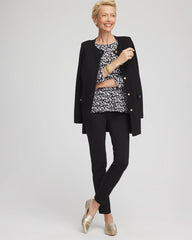 Pima Crewneck Button Tee Black - Chico's