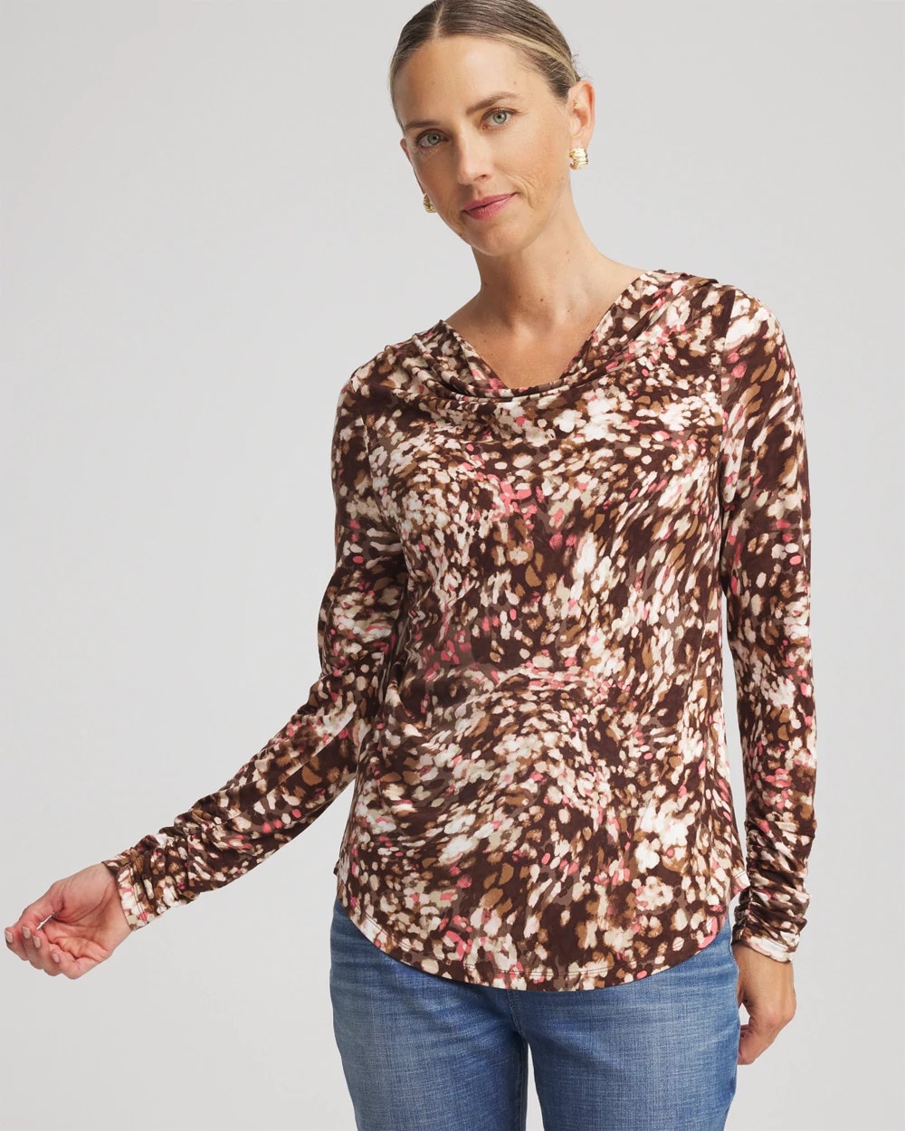 Touch of Cool™ Cowlneck Tee Cacao - Chico's