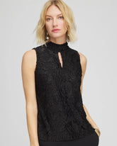 Burnout Mockneck Tank Black - Chico's