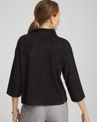 Jacquard Cozy Turtleneck Black - Chico's