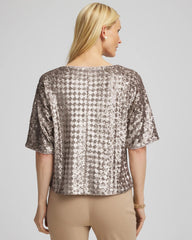 Art Deco Dolman Sequins Tee Gold - Chico's