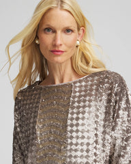 Art Deco Dolman Sequins Tee Gold - Chico's