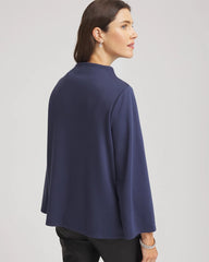 Embellished Structured Top Indigo Sky - Chico's