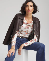 Touch of Cool™ Long-Sleeved Cowlneck Tee Ecru - Chico's