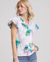 Notch Neck Cap Sleeve Tee Gentle Lavender - Chico's