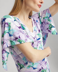Touch of Cool™ Lily Handkerchief-Sleeve V-Neck Tee Gentle Lavender - Chico's
