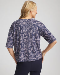 Animal Cozy Crewneck Tee Indigo Sky - Chico's