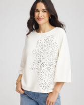 Soutache Embroidered Wildflower Top Ecru - Chico's