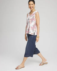 Floral Sleeveless V-Neck Tank Alabaster - Chico's