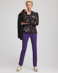 Fjord Flora Opaque Crepe Blouse Black - Chico's