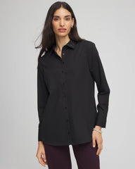 Tonal Jewels Poplin Shirt Black - Chico's