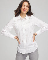 Jeweled Poplin Shirt Alabaster - Chico's